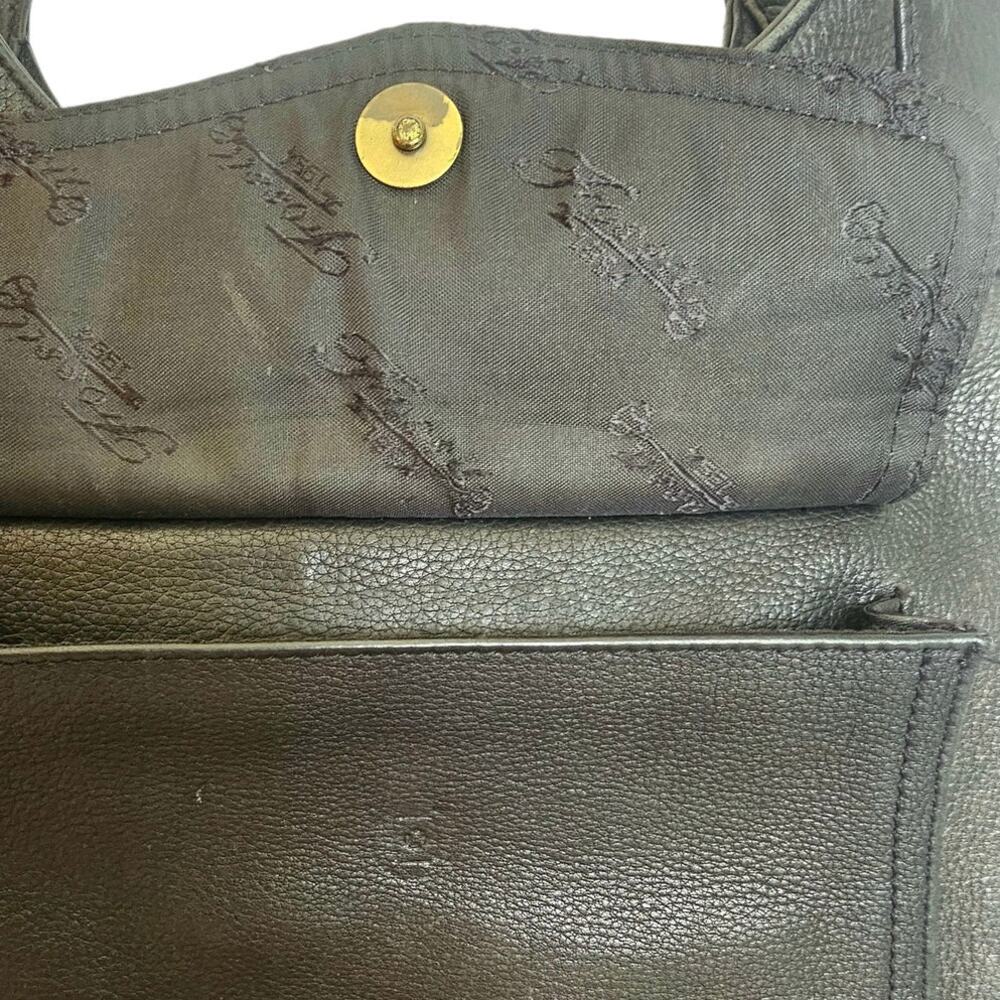 Fossil Black Leather Moto Boho 1954 Shoulder Bag Purse - Picture 9 of 11